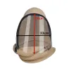 Full face transparent mask with scarf & zipper