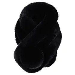 Sciarpa calda fluffy di lusso con pom pom