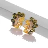 Olive tree color zircon - luxurious earrings