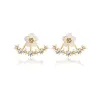 Small daisies with crystals - earrings