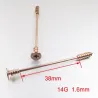 Campanello industriale twistato - piercing corpo - acciaio inox - 38mm