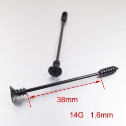 Skręcona przemysłowa sztanga - piercing - stal nierdzewna - 38mmKolczyki