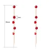 AretesTassels con cristales - pendientes largos