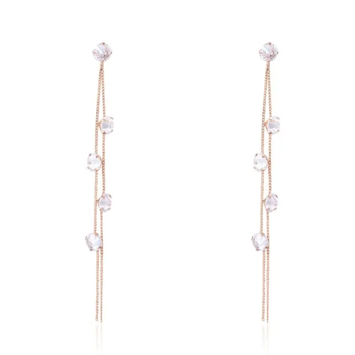 AretesTassels con cristales - pendientes largos
