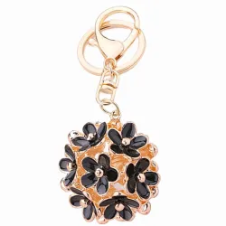 Flor de cristal oco - chaveiro