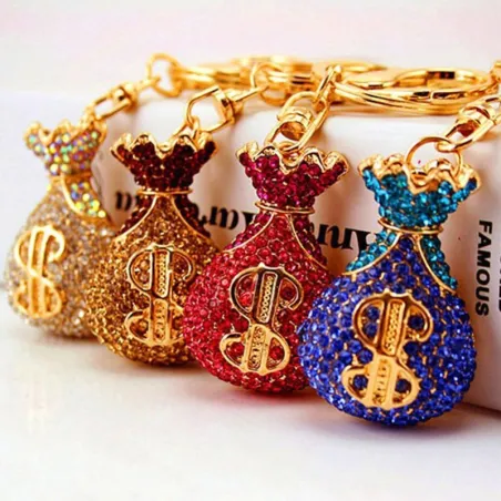 Crystal money bag - keychain