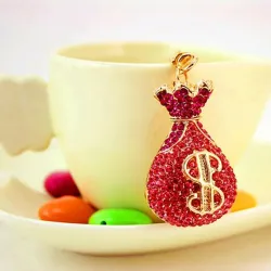 Crystal money bag - keychain