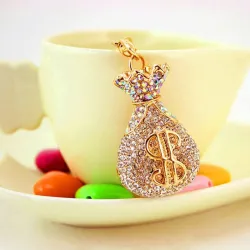 Crystal money bag - keychain