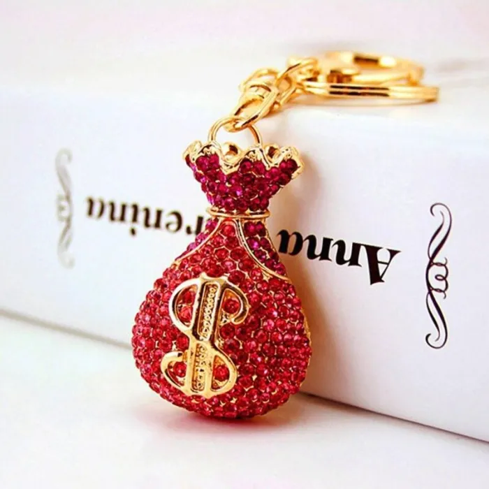 Crystal money bag - keychain