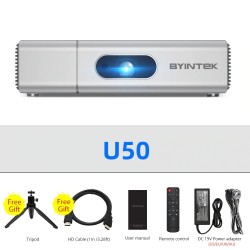 BYINTEK U50 / U50 Pro - full HD - 1080P - 2K 3D 4K - Android - Wifi - LED DLP mini projetor