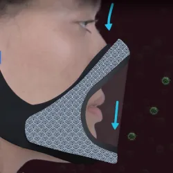 Masque protecteur avec visière ouverte