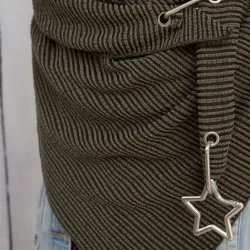 PañuelosMantón multiusos con estrella de metal - bufanda con botones / puntos