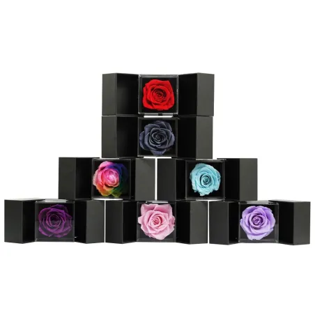 Boîte à bijoux élégante avec rose - Saint-Valentin / cadeau de mariage