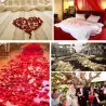 Satin coeur pétales - confetti - mariages / tables / lits / Saint Valentin - 100 pièces - 35mm