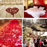 Satin hearts petals - confetti - weddings / tables / beds / Valentine's decoration - 100 pieces - 35mm