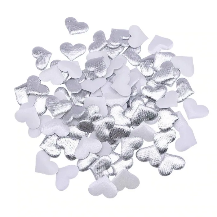 Satin Herzen Blütenblätter - Konfetti - Hochzeiten / Tische / Betten / Valentine's Dekoration - 100 Stück - 35mm