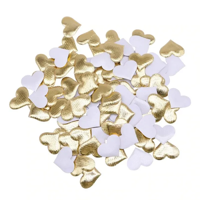 Satin Herzen Blütenblätter - Konfetti - Hochzeiten / Tische / Betten / Valentine's Dekoration - 100 Stück - 35mm