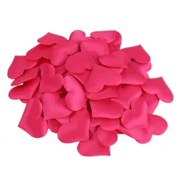 Satin Herzen Blütenblätter - Konfetti - Hochzeiten / Tische / Betten / Valentine's Dekoration - 100 Stück - 35mm