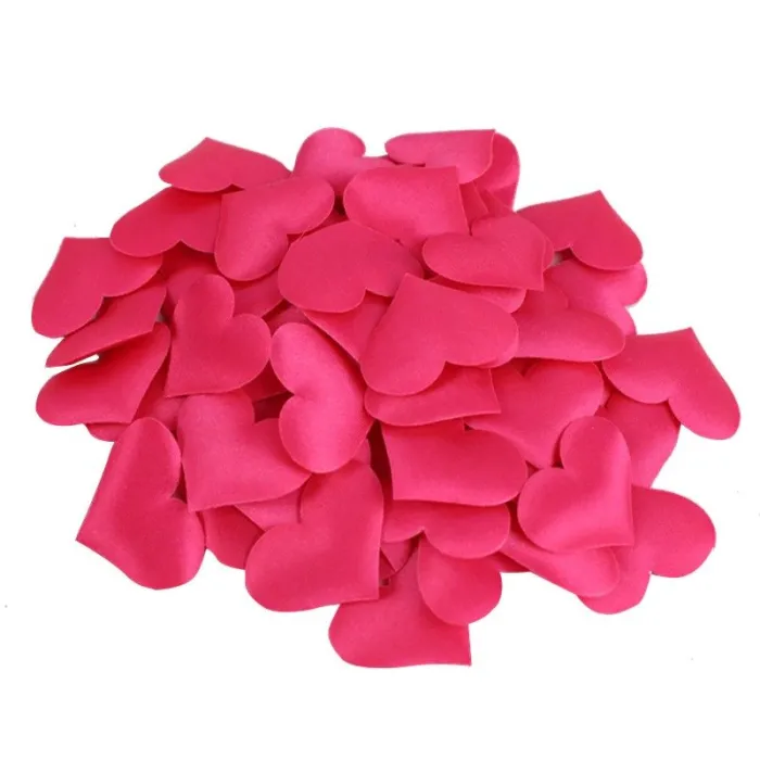 Satin Herzen Blütenblätter - Konfetti - Hochzeiten / Tische / Betten / Valentine's Dekoration - 100 Stück - 35mm