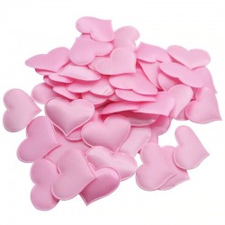 Satin coeur pétales - confetti - mariages / tables / lits / Saint Valentin - 100 pièces - 35mm