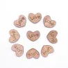 Mini coeurs d'amour en bois - décoration - 100 pièces