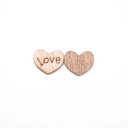 Día de San ValentínMini corazón de amor de madera - decoración - 100 piezas