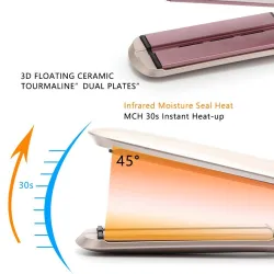 2 in 1 - raddrizzatore per capelli in ceramica / curler - ion infrarossi