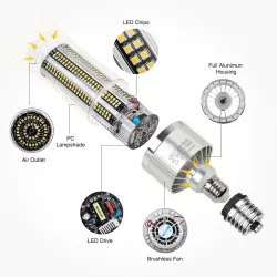 ampoule LED - super lumineux - E27 - E40 - 25W - 35W - 50W - 120W - 150W - 200W