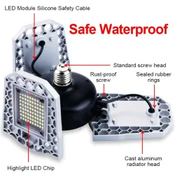 LED bulb - foldable lamp - high power - E27 - 110V - 220V - 40W - 60W - 80W