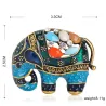 Thaimaan elefantti, jolla on kristallit - brooch