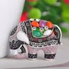Elefante Thailandia con cristalli - spilla
