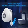 LED - toalettsitsljus - nattljus - 8 föränderliga färger