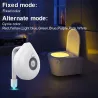 LED - toalettsitsljus - nattljus - 8 föränderliga färger