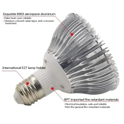 Phytolamp LED växer ljus - E27 - 5W - 7W - 9W - 12W - 15W - 18W