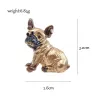 BrochesPerro pequeño - broche dorado