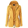 Warm hooded jacket - long - with zipperJackets