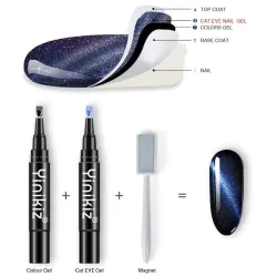 Esmalte de uñaspluma de arte de uñas 3D - barniz de brillo