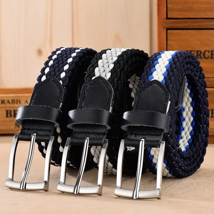 Ceinture élastique en laiton - cuir - unisexe