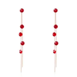 Tassels with crystals - long earrings
