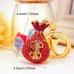 llaveroBolsa de dinero de cristal - llavero