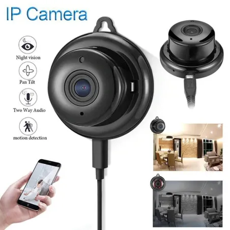 Mini caméra de sécurité WiFi CCTV - P2P - IP - IR vision nocturne - détection de mouvement - moniteur bébé