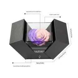 Boîte à bijoux élégante avec rose - Saint-Valentin / cadeau de mariage
