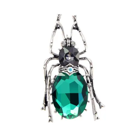 BrochesEscarabajo de cristal verde - broche