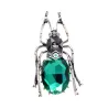 BrochesEscarabajo de cristal verde - broche