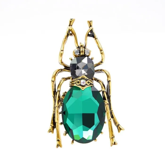 Cristaux verts - broche