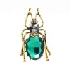Cristaux verts - broche