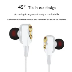 Téléphones d'oreilles - oreillettes - basse haute - double lecteur - avec microphone - 3.5mm
