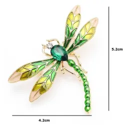 Crystal dragonfly - brooch