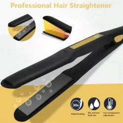 alisador de cabelo cerâmico - ajuste de temperatura - iônico - cabelo seco / molhado