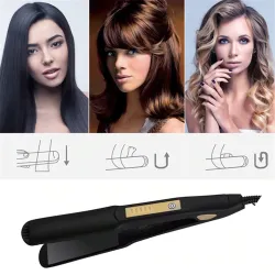 Raddrizzatore per capelli in ceramica - regolazione della temperatura - ioni - capelli secchi / bagnati